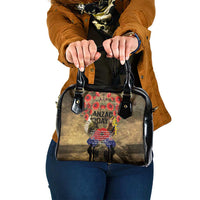 Australia and New Zealand ANZAC Day Shoulder Handbag Kangaroo and Kiwi Bird Soldier-Honor and Remember Vintage Style LT03 One Size Beige - Polynesian Pride