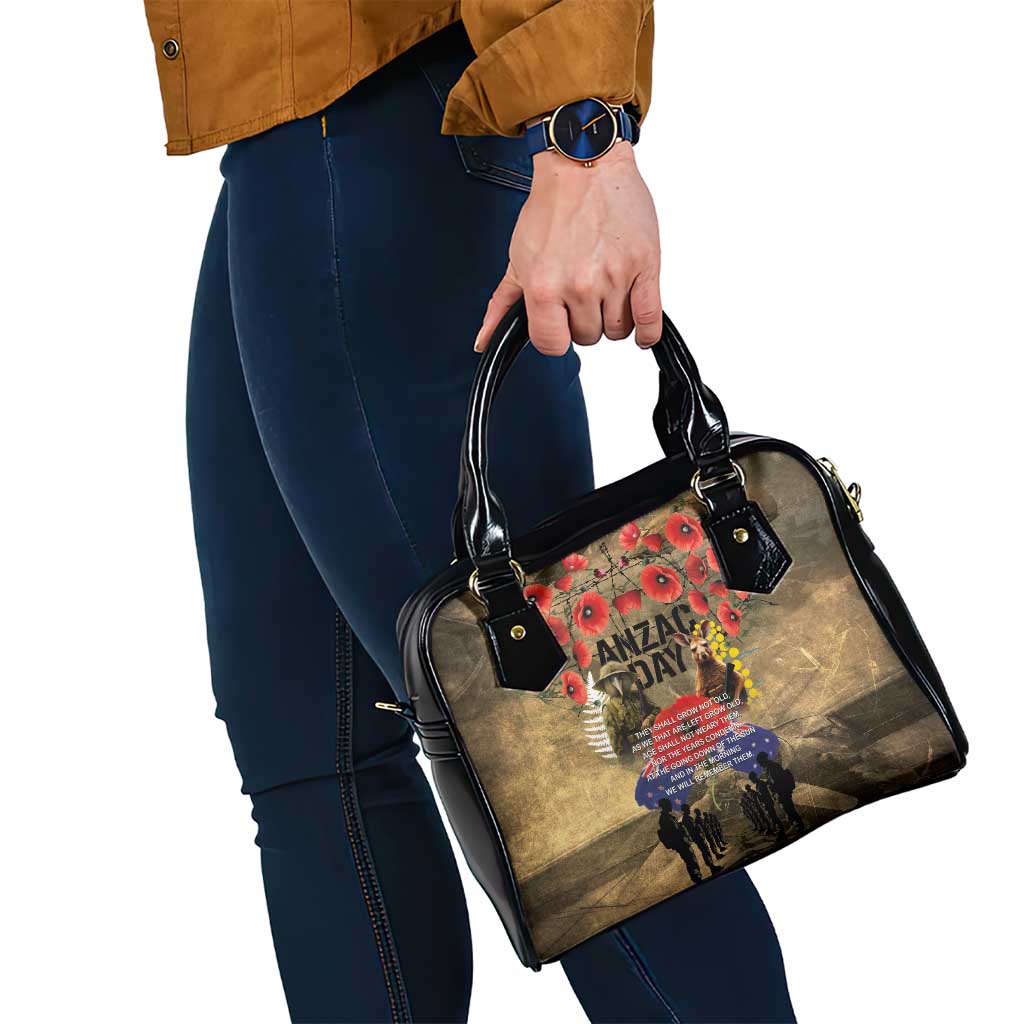 Australia and New Zealand ANZAC Day Shoulder Handbag Kangaroo and Kiwi Bird Soldier-Honor and Remember Vintage Style LT03 - Polynesian Pride