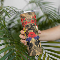 Australia and New Zealand ANZAC Day Skinny Tumbler Kangaroo and Kiwi Bird Soldier-Honor and Remember Vintage Style LT03 - Polynesian Pride