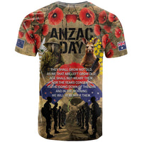 Australia and New Zealand ANZAC Day T Shirt Kangaroo and Kiwi Bird Soldier-Honor and Remember Vintage Style LT03 - Polynesian Pride
