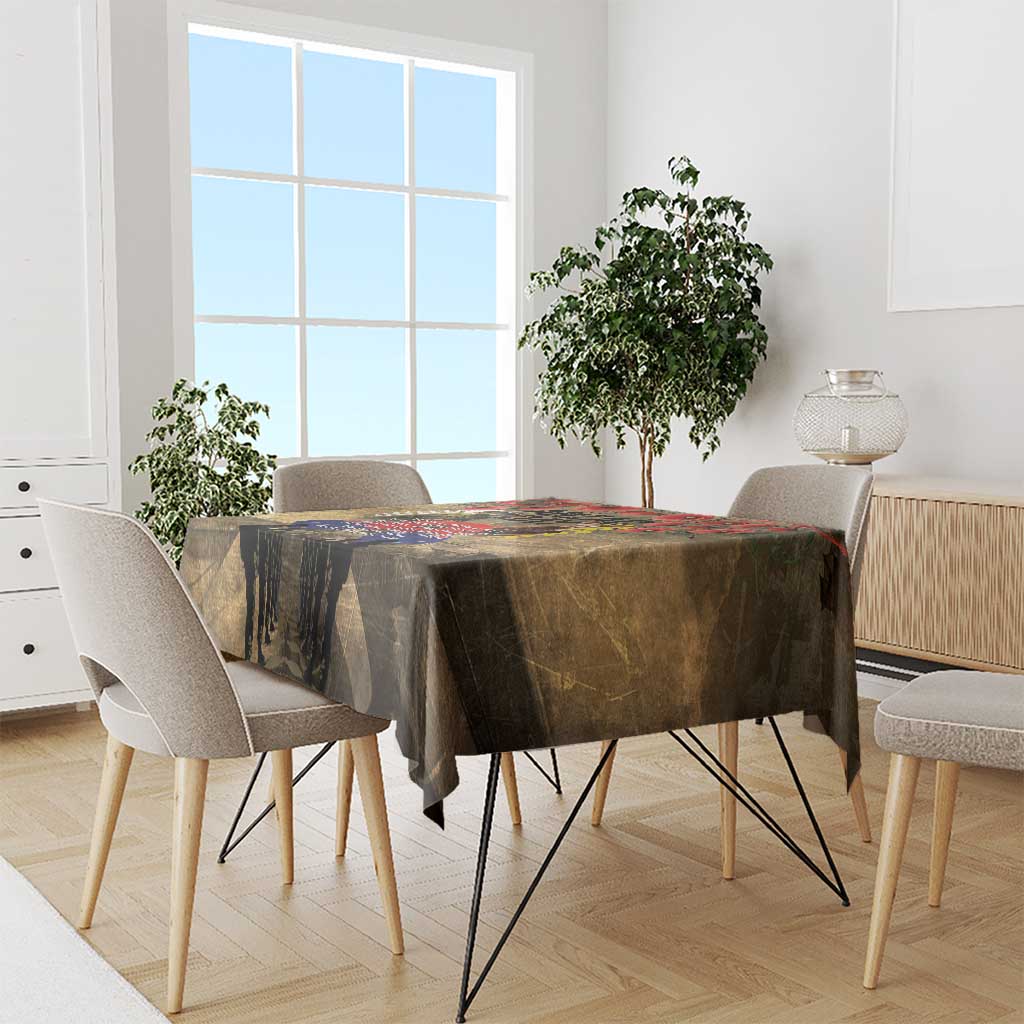 Australia and New Zealand ANZAC Day Tablecloth Kangaroo and Kiwi Bird Soldier-Honor and Remember Vintage Style LT03 - Polynesian Pride