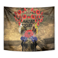 Australia and New Zealand ANZAC Day Tapestry Kangaroo and Kiwi Bird Soldier-Honor and Remember Vintage Style LT03 - Polynesian Pride