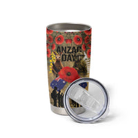 Australia and New Zealand ANZAC Day Tumbler Cup Kangaroo and Kiwi Bird Soldier-Honor and Remember Vintage Style LT03 - Polynesian Pride