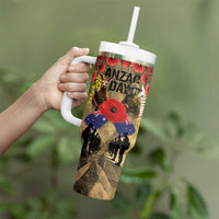 Australia and New Zealand ANZAC Day Tumbler With Handle Kangaroo and Kiwi Bird Soldier-Honor and Remember Vintage Style LT03 - Polynesian Pride