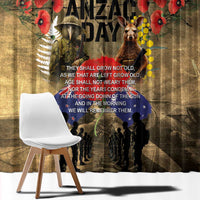 Australia and New Zealand ANZAC Day Window Curtain Kangaroo and Kiwi Bird Soldier-Honor and Remember Vintage Style LT03 - Polynesian Pride