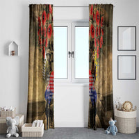 Australia and New Zealand ANZAC Day Window Curtain Kangaroo and Kiwi Bird Soldier-Honor and Remember Vintage Style LT03 - Polynesian Pride