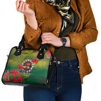 Cook Islands ANDAC Day Shoulder Handbag Honor and Remember Soliders-Forever in My Thoughts Grunge Style