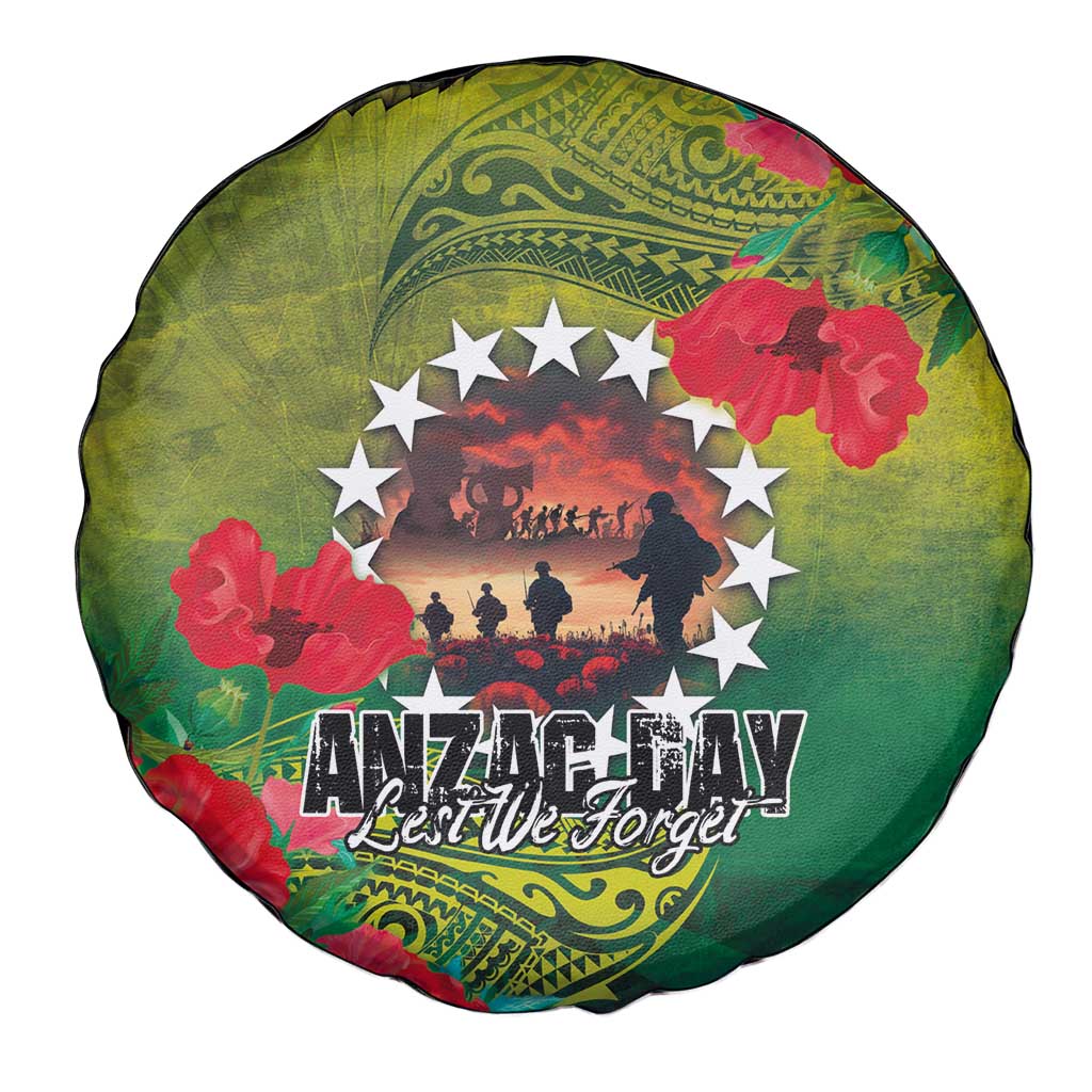 Cook Islands ANDAC Day Spare Tire Cover Honor and Remember Soliders-Forever in My Thoughts Grunge Style LT03 - Polynesian Pride