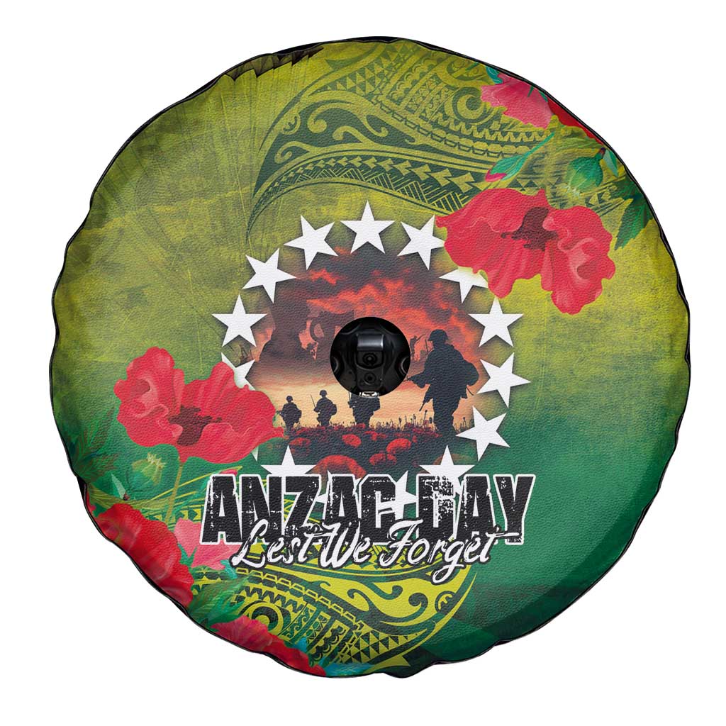 Cook Islands ANDAC Day Spare Tire Cover Honor and Remember Soliders-Forever in My Thoughts Grunge Style LT03 - Polynesian Pride