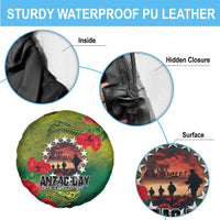 Cook Islands ANDAC Day Spare Tire Cover Honor and Remember Soliders-Forever in My Thoughts Grunge Style LT03 - Polynesian Pride