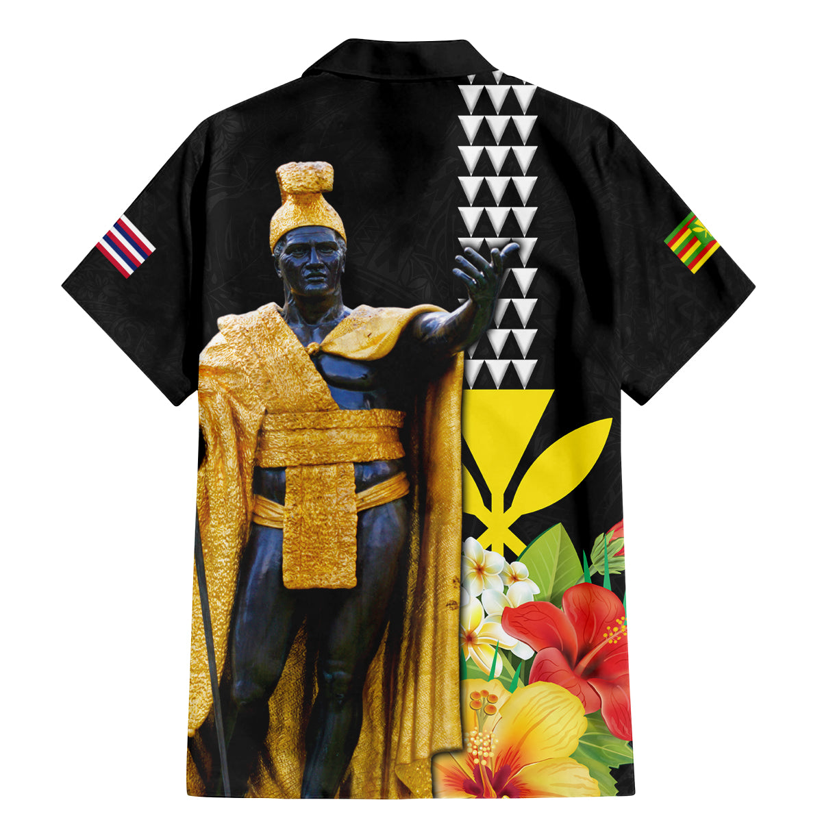 Hawaii King Kamehameha Day Family Matching Mermaid Dress and Hawaiian Shirt Kanaka Maoli Hibiscus Flower and Kakau Pattern LT03 - Polynesian Pride