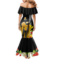 Hawaii King Kamehameha Day Family Matching Mermaid Dress and Hawaiian Shirt Kanaka Maoli Hibiscus Flower and Kakau Pattern LT03 - Polynesian Pride