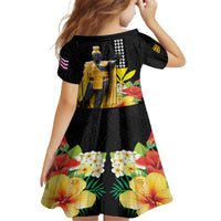 Hawaii King Kamehameha Day Family Matching Summer Maxi Dress and Hawaiian Shirt Kanaka Maoli Hibiscus Flower and Kakau Pattern LT03 - Polynesian Pride