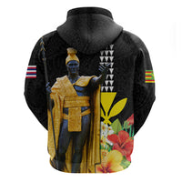 Hawaii King Kamehameha Day Hoodie Kanaka Maoli Hibiscus Flower and Kakau Pattern LT03 - Polynesian Pride