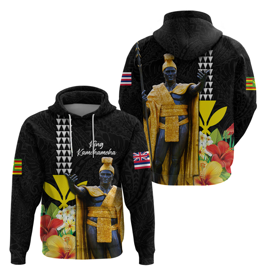 Hawaii King Kamehameha Day Hoodie Kanaka Maoli Hibiscus Flower and Kakau Pattern LT03 - Polynesian Pride