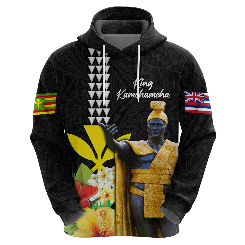 Hawaii King Kamehameha Day Zip Hoodie Kanaka Maoli Hibiscus Flower and Kakau Pattern LT03 - Polynesian Pride