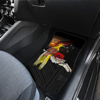Papua New Guinea Remembrance Day Car Mats Bird of Paradise Plumeria Flower and Polynesian Pattern LT03 - Polynesian Pride