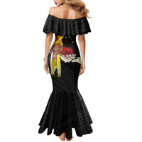 Papua New Guinea Remembrance Day Family Matching Mermaid Dress and Hawaiian Shirt Bird of Paradise Plumeria Flower and Polynesian Pattern LT03 - Polynesian Pride