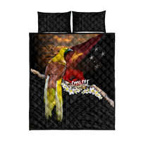 Papua New Guinea Remembrance Day Quilt Bed Set Bird of Paradise Plumeria Flower and Polynesian Pattern LT03 - Polynesian Pride