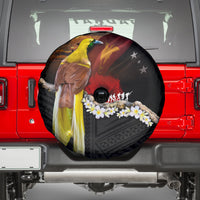 Papua New Guinea Remembrance Day Spare Tire Cover Bird of Paradise Plumeria Flower and Polynesian Pattern LT03 - Polynesian Pride