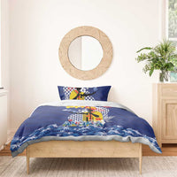Hawaii King Kamehameha Day Bedding Set Lei Sea Waves Polynesian Tapa Pattern LT03 - Polynesian Pride