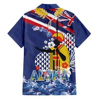Hawaii King Kamehameha Day Family Matching Short Sleeve Bodycon Dress and Hawaiian Shirt Lei Sea Waves Polynesian Tapa Pattern LT03 - Polynesian Pride