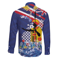 Hawaii King Kamehameha Day Family Matching Short Sleeve Bodycon Dress and Hawaiian Shirt Lei Sea Waves Polynesian Tapa Pattern LT03 - Polynesian Pride
