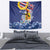Hawaii King Kamehameha Day Tapestry Lei Sea Waves Polynesian Tapa Pattern