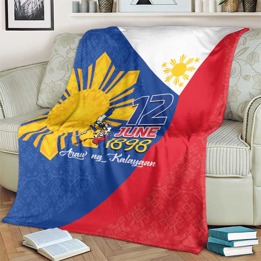 Philippines Independence Day Blanket Araw ng Kalayaan Polynesian Sun and YAKAN Pattern LT03 - Polynesian Pride