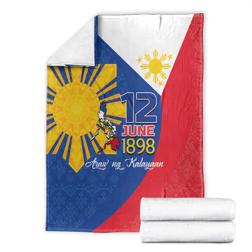 Philippines Independence Day Blanket Araw ng Kalayaan Polynesian Sun and YAKAN Pattern LT03 - Polynesian Pride