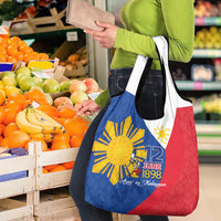 Philippines Independence Day Grocery Bag Araw ng Kalayaan Polynesian Sun and YAKAN Pattern LT03 - Polynesian Pride