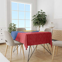 Philippines Independence Day Tablecloth Araw ng Kalayaan Polynesian Sun and YAKAN Pattern