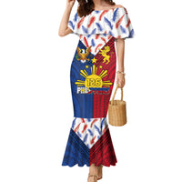 Philippines Independence Day 126th Anniversary Family Matching Mermaid Dress and Hawaiian Shirt Polynesian Pattern National Flag Style LT03 Mom's Dress Red - Polynesian Pride