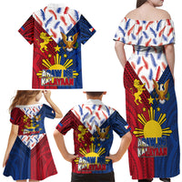 Philippines Independence Day 126th Anniversary Family Matching Off Shoulder Maxi Dress and Hawaiian Shirt Polynesian Pattern National Flag Style LT03 - Polynesian Pride