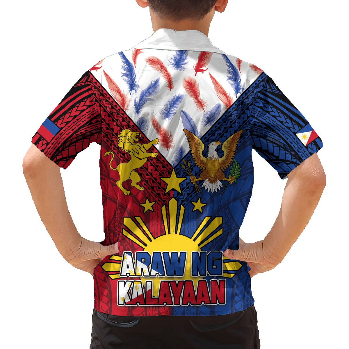 Philippines Independence Day 126th Anniversary Family Matching Puletasi and Hawaiian Shirt Polynesian Pattern National Flag Style LT03 - Polynesian Pride