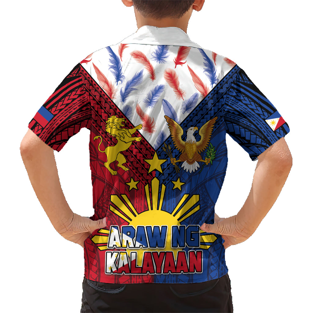 Philippines Independence Day 126th Anniversary Family Matching Short Sleeve Bodycon Dress and Hawaiian Shirt Polynesian Pattern National Flag Style LT03 - Polynesian Pride