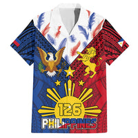Philippines Independence Day 126th Anniversary Family Matching Summer Maxi Dress and Hawaiian Shirt Polynesian Pattern National Flag Style LT03 Dad's Shirt - Short Sleeve Red - Polynesian Pride