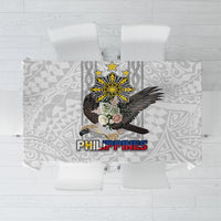 Philippines Eagle Week Tablecloth Polynesian Pattern Barong Style