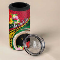 Vanuatu Tribal Boar Tusk 4 in 1 Can Cooler Tumbler Tropical Plants with Namele and Melanesian Pattern LT03 - Polynesian Pride