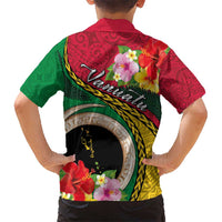 Vanuatu Tribal Boar Tusk Hawaiian Shirt Tropical Plants with Namele and Melanesian Pattern