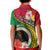 Vanuatu Tribal Boar Tusk Kid Polo Shirt Tropical Plants with Namele and Melanesian Pattern