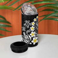 Hawaiian Plumeria Turtles 4 in 1 Can Cooler Tumbler Polynesian Art Tattoo LT03 - Polynesian Pride