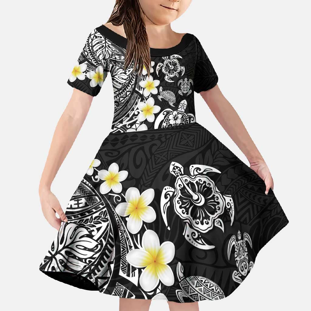 Hawaiian Plumeria Turtles Family Matching Tank Maxi Dress and Hawaiian Shirt Polynesian Art Tattoo
