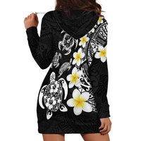 Hawaiian Plumeria Turtles Hoodie Dress Polynesian Art Tattoo LT03 - Polynesian Pride