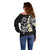 Hawaiian Plumeria Turtles Off Shoulder Sweater Polynesian Art Tattoo