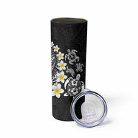 Hawaiian Plumeria Turtles Skinny Tumbler Polynesian Art Tattoo LT03 - Polynesian Pride