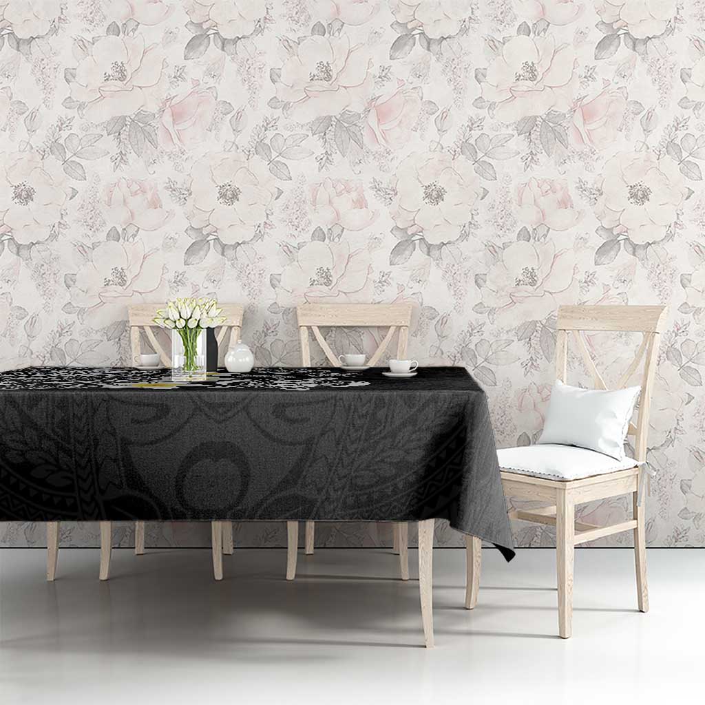 Hawaiian Plumeria Turtles Tablecloth Polynesian Art Tattoo