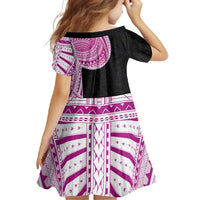 Samoan Art Tattoo Polynesian Pattern Family Matching Tank Maxi Dress and Hawaiian Shirt Pink Out Color LT03 - Polynesian Pride