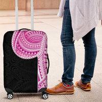 Samoan Art Tattoo Polynesian Pattern Luggage Cover Pink Out Color LT03 Black - Polynesian Pride