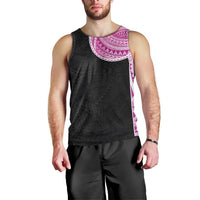 Samoan Art Tattoo Polynesian Pattern Men Tank Top Pink Out Color LT03 - Polynesian Pride